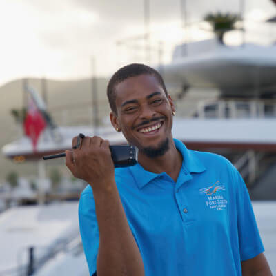 Marina Fort Louis friendly staff